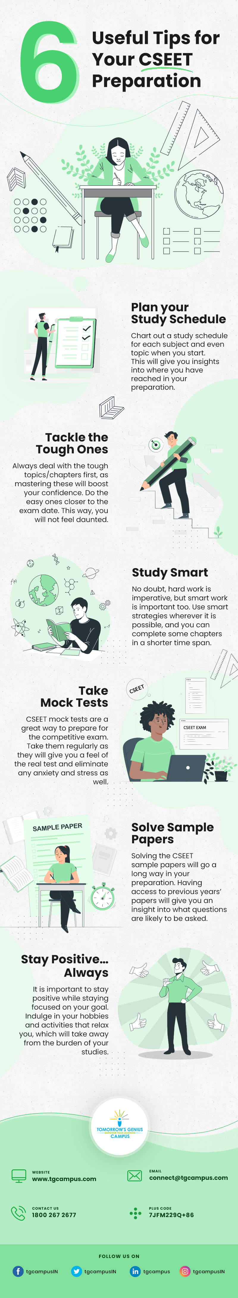 6 Tips to clear CSEET exam - Infographic