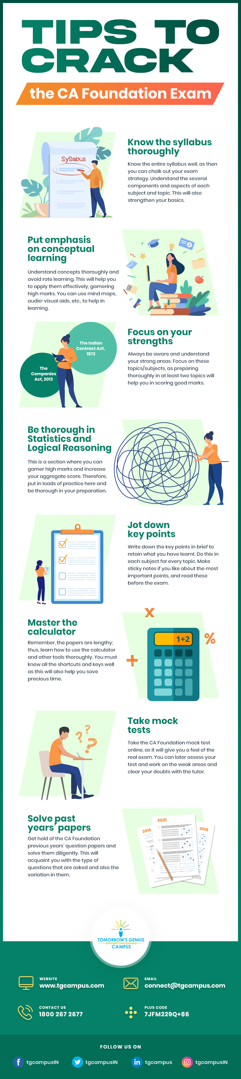 Tips to crack the CA Foundation exam - Infographic
